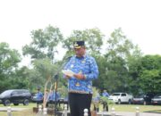 Pemkab Lampung Tengah Menggelar Apel Bulanan Korpri