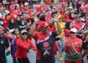 Dalam Rangka Memeriahkan HUT ke-80 Pemkab Lamteng Mengdakan Kegiatan Jalan Sehat