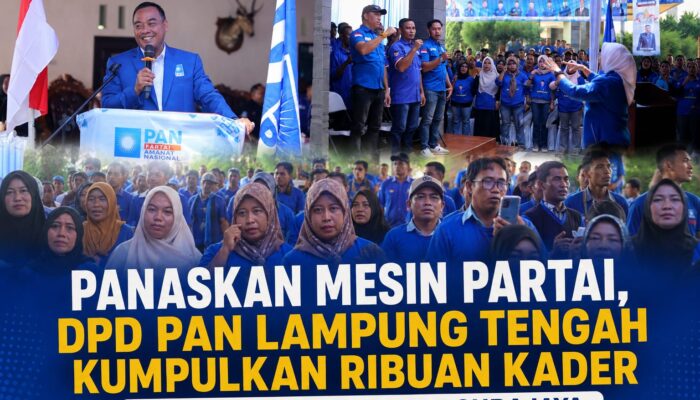 DPD PAN Lampung Tengah Kumpulkan Ribuan Kader di Kediaman Abdullah Surajaya